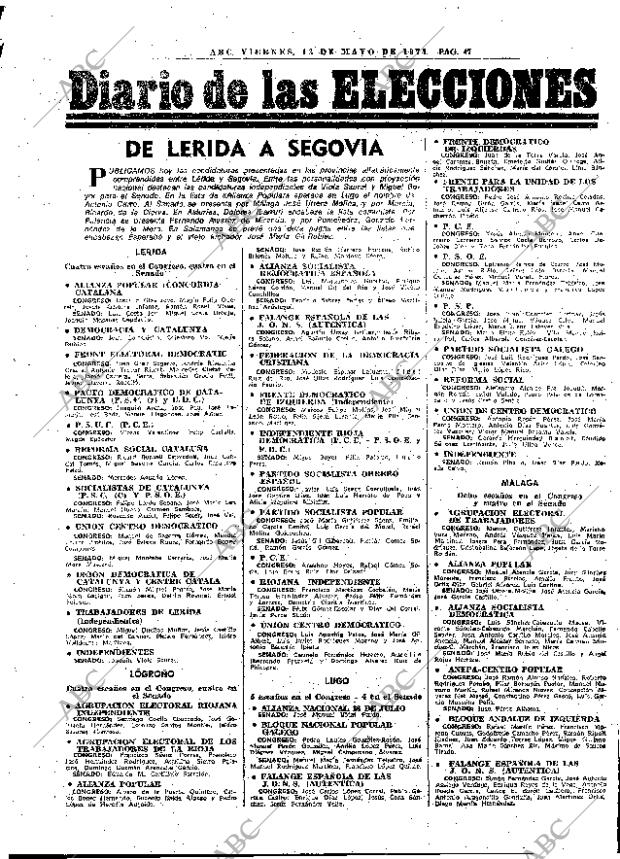 ABC MADRID 13-05-1977 página 67