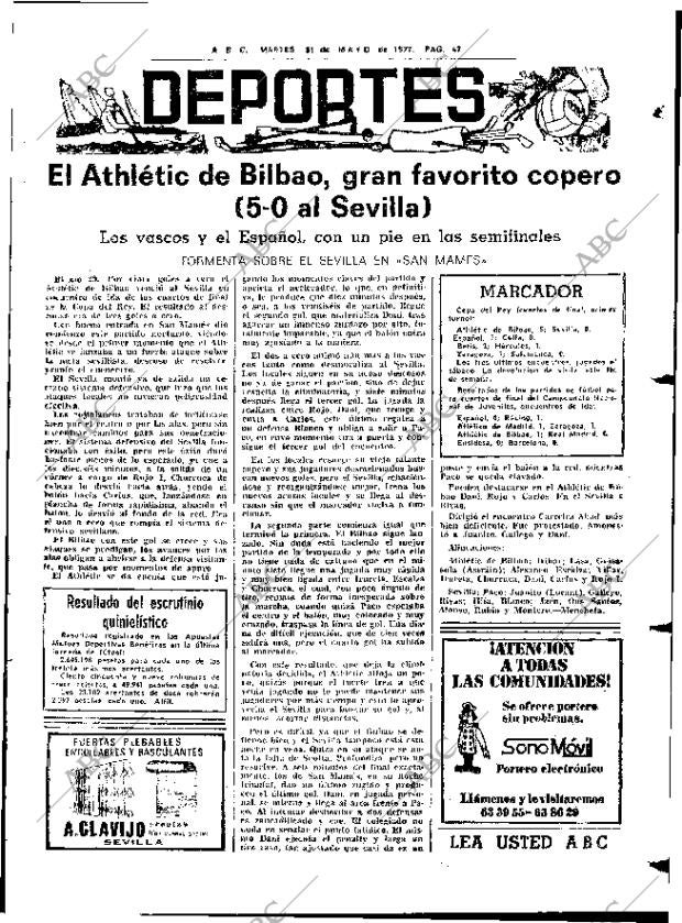 ABC SEVILLA 31-05-1977 página 77