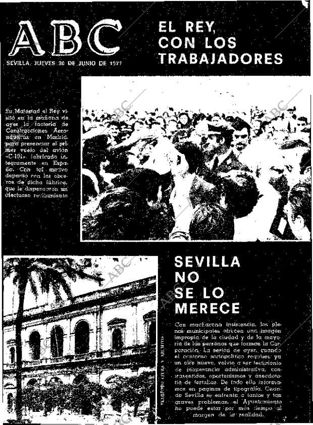 ABC SEVILLA 30-06-1977 página 1