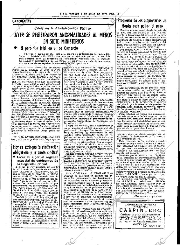 ABC SEVILLA 01-07-1977 página 23