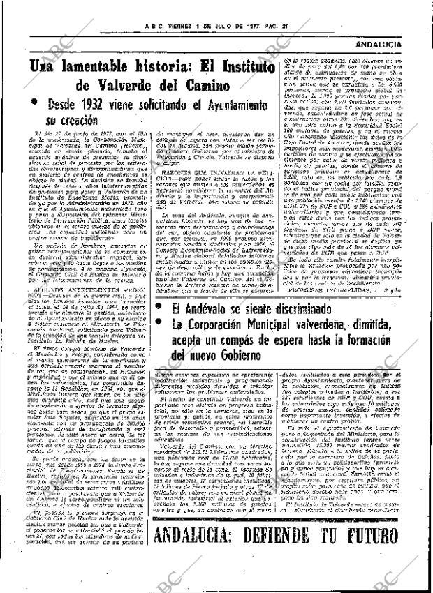 ABC SEVILLA 01-07-1977 página 29