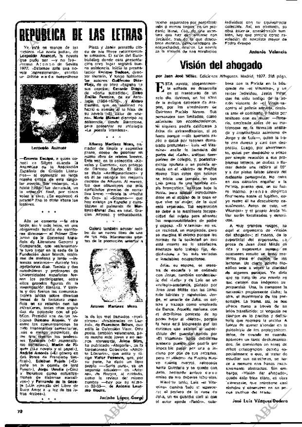 BLANCO Y NEGRO MADRID 06-07-1977 página 72