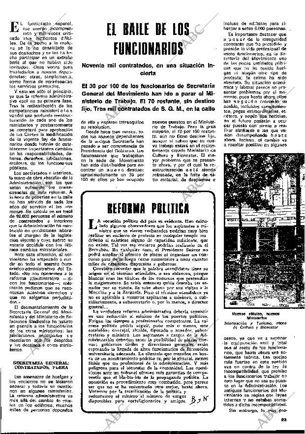 BLANCO Y NEGRO MADRID 13-07-1977 página 23