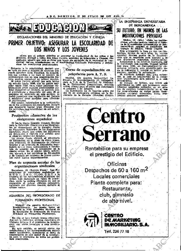 ABC MADRID 17-07-1977 página 27