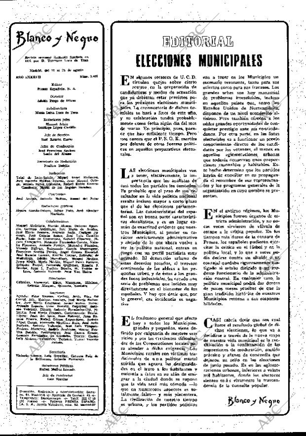 BLANCO Y NEGRO MADRID 17-08-1977 página 19