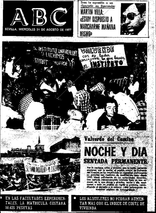 ABC SEVILLA 31-08-1977 página 1