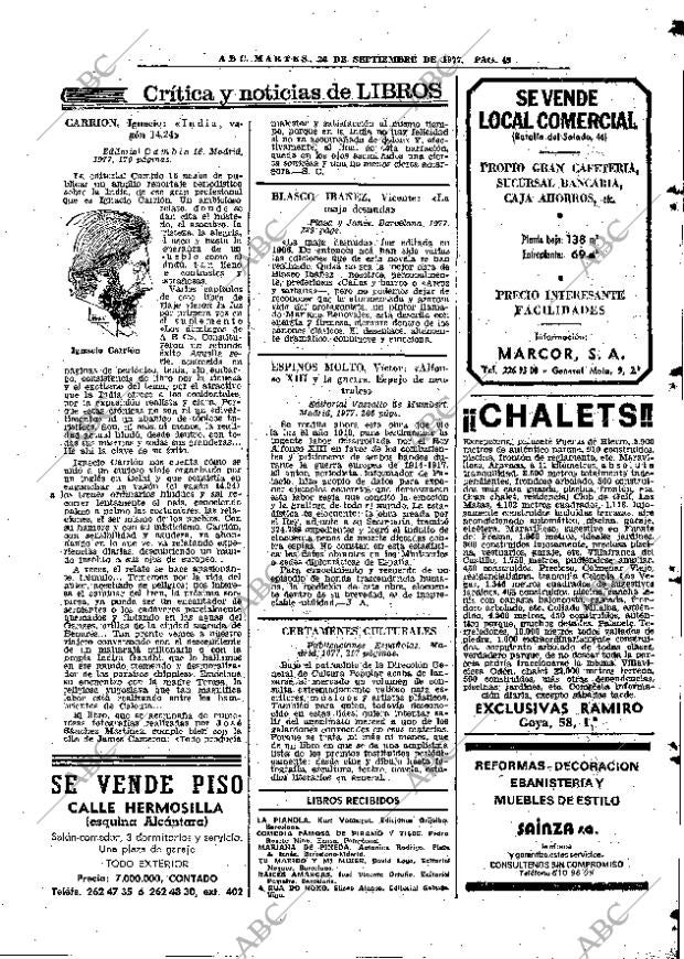 ABC MADRID 20-09-1977 página 65