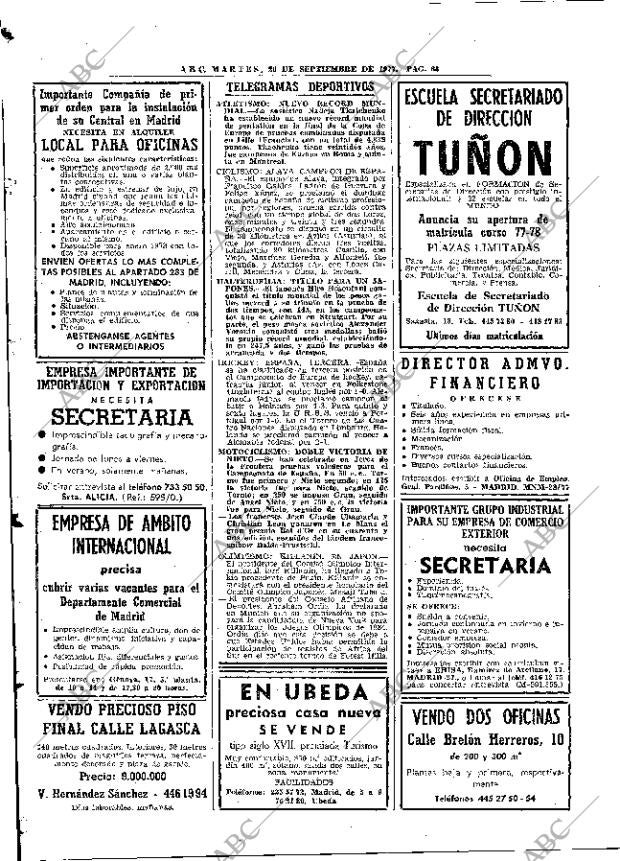 ABC MADRID 20-09-1977 página 84