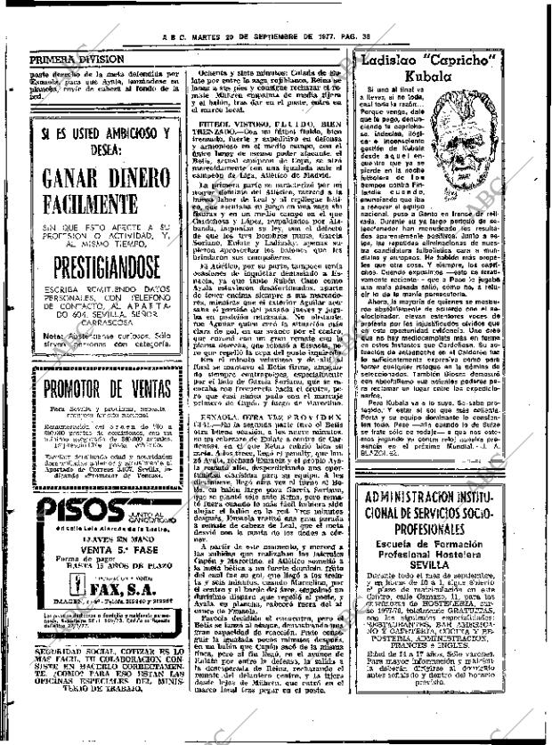 ABC SEVILLA 20-09-1977 página 58