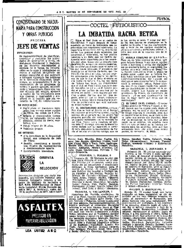 ABC SEVILLA 20-09-1977 página 62