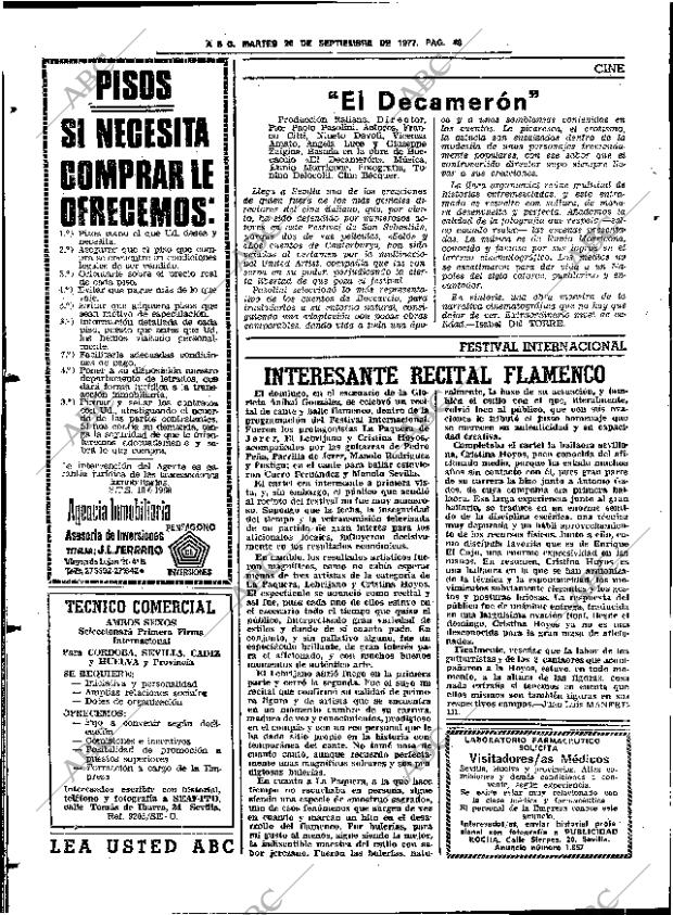ABC SEVILLA 20-09-1977 página 70