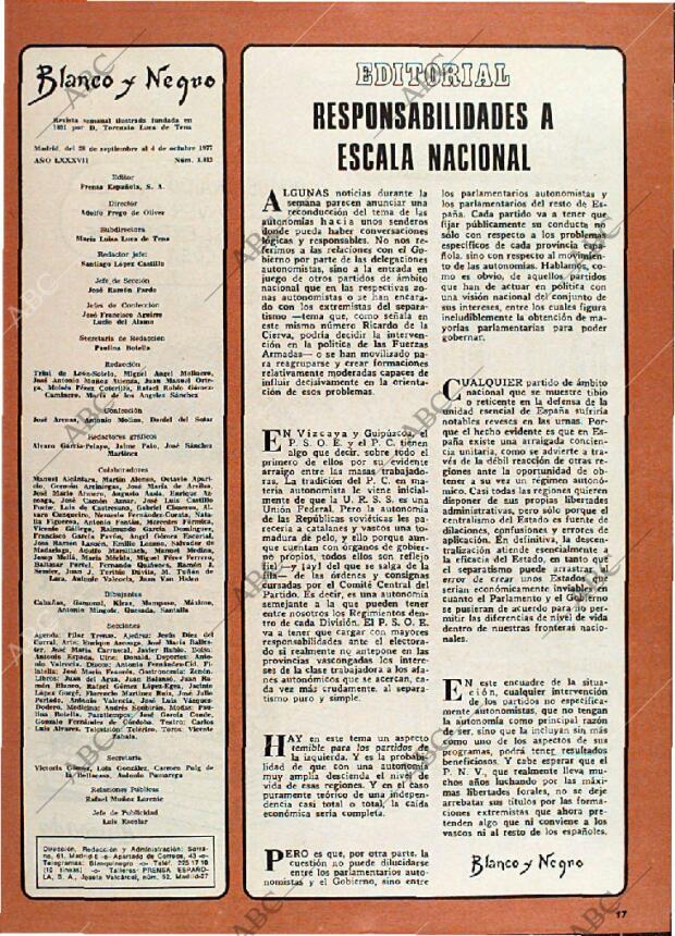 BLANCO Y NEGRO MADRID 28-09-1977 página 17