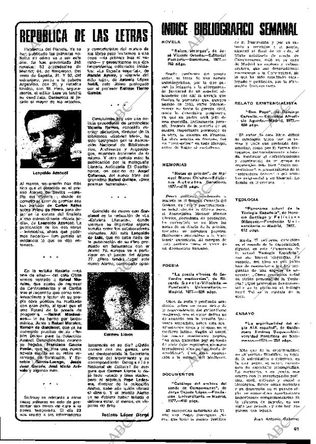 BLANCO Y NEGRO MADRID 28-09-1977 página 61