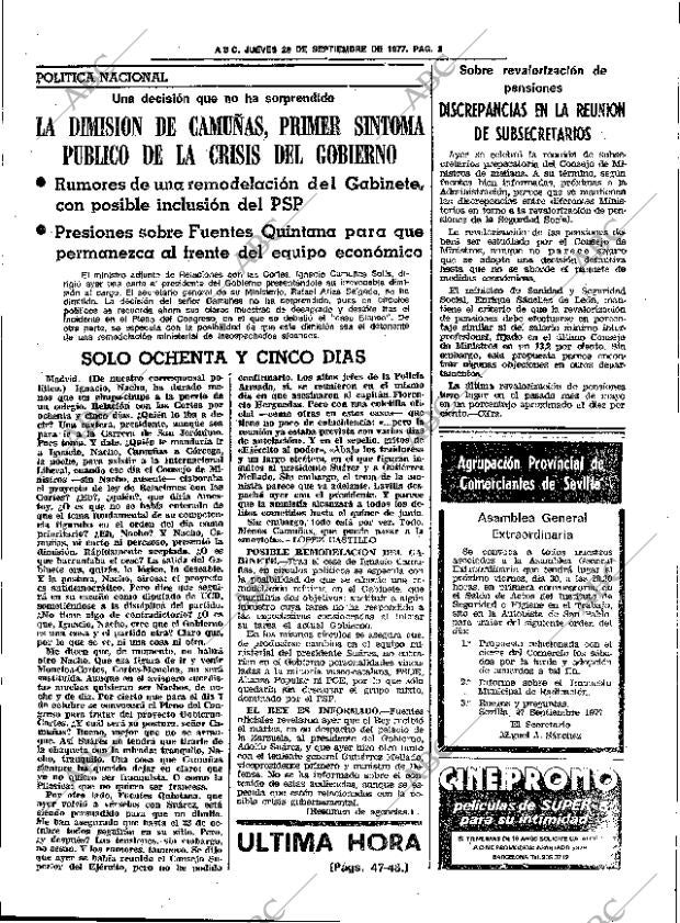 ABC SEVILLA 29-09-1977 página 11