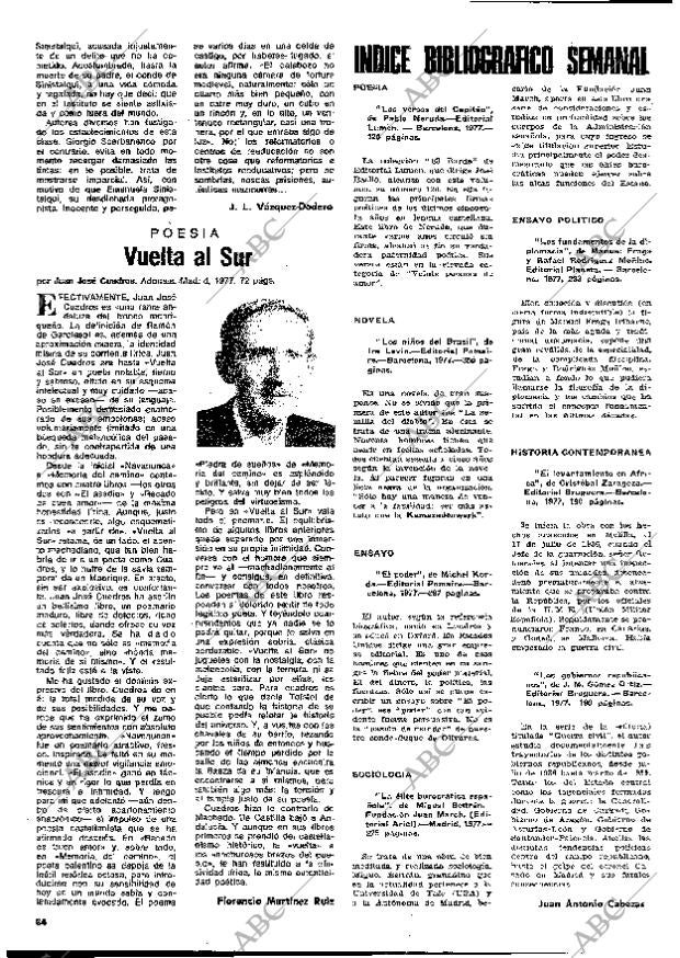 BLANCO Y NEGRO MADRID 05-10-1977 página 64