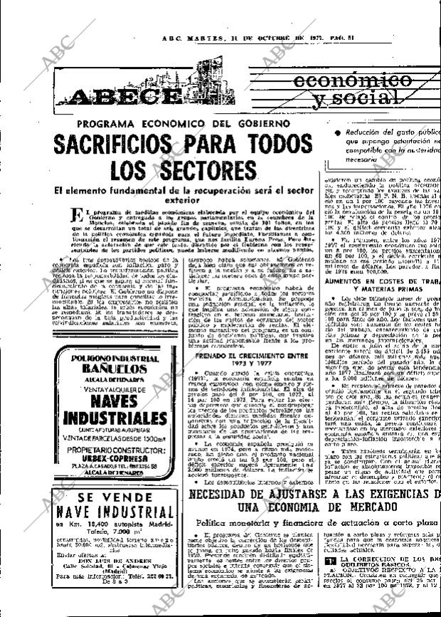 ABC MADRID 11-10-1977 página 67