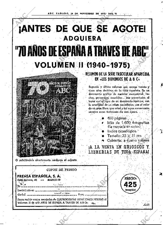 ABC MADRID 19-11-1977 página 91