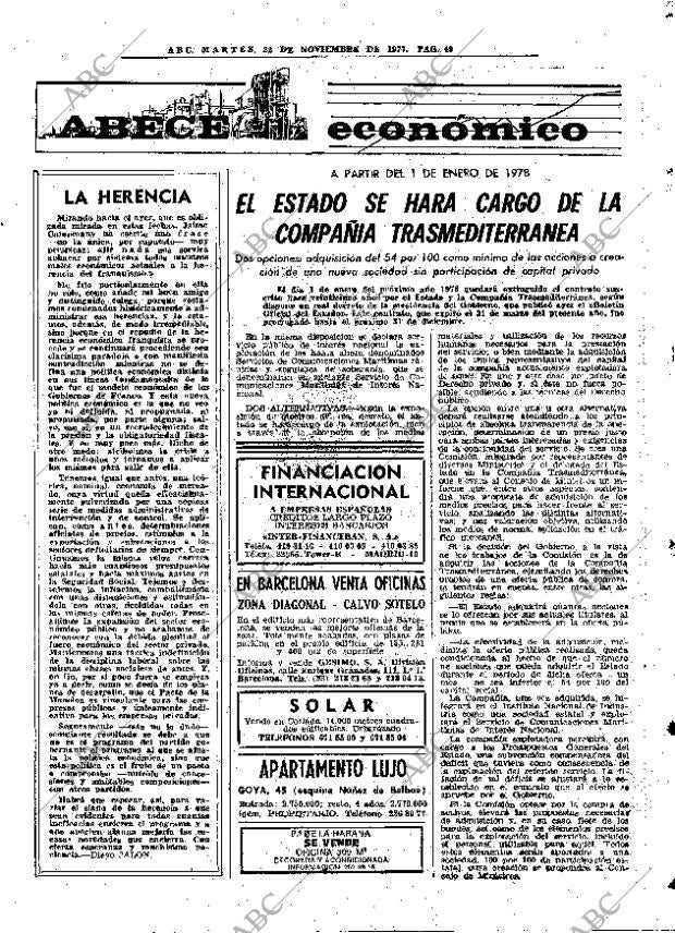 ABC MADRID 22-11-1977 página 65