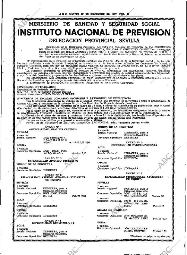 ABC SEVILLA 22-11-1977 página 51