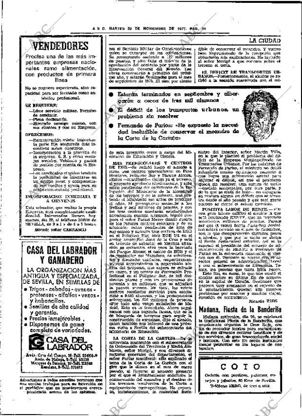 ABC SEVILLA 22-11-1977 página 64