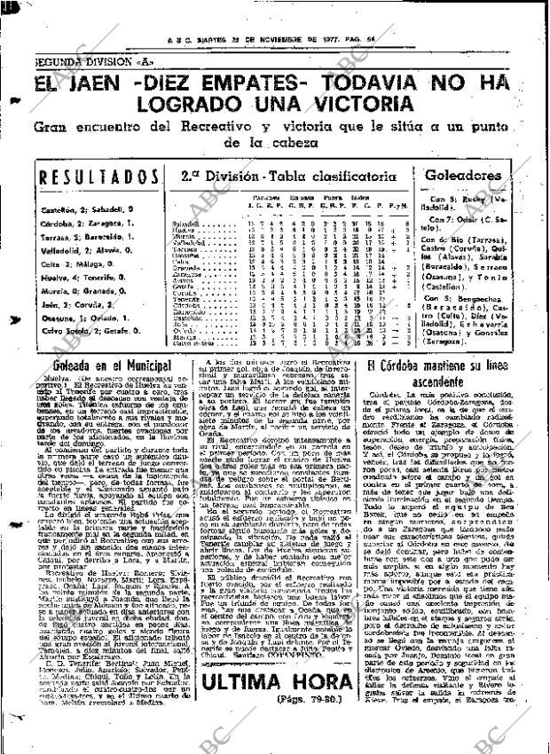 ABC SEVILLA 22-11-1977 página 84