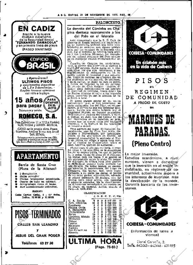 ABC SEVILLA 22-11-1977 página 92