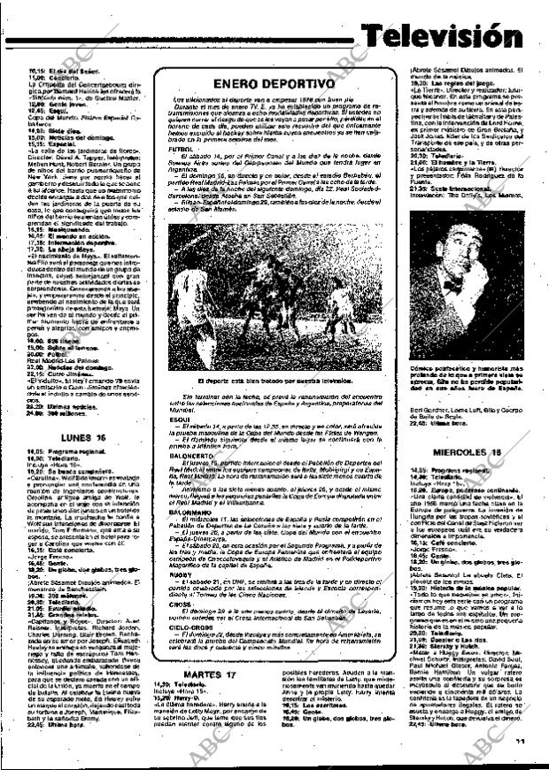 Periodico Blanco Y Negro Madrid 11 01 1978 Portada Archivo Abc