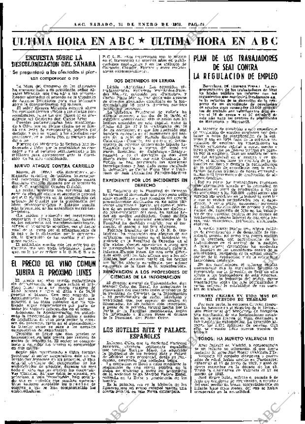 ABC MADRID 21-01-1978 página 72