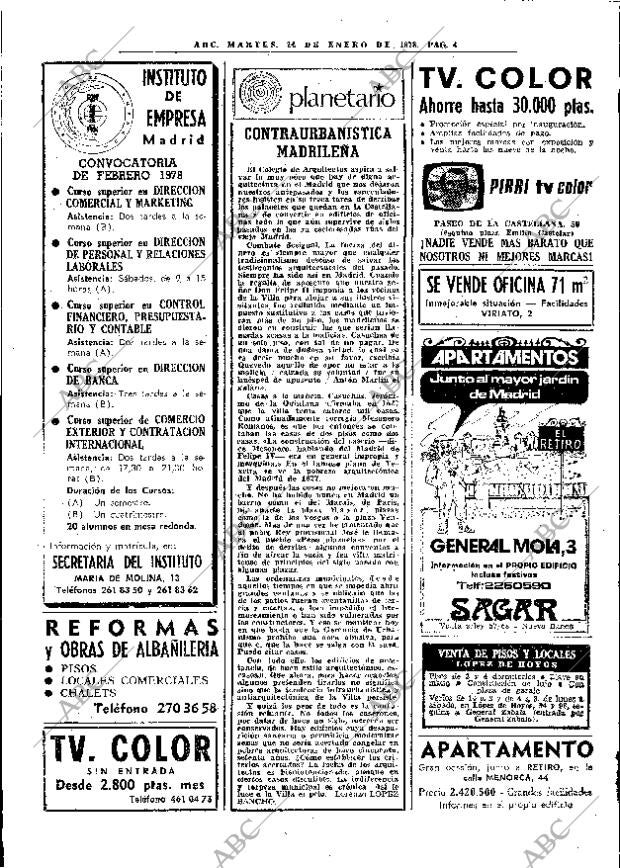 ABC MADRID 24-01-1978 página 16