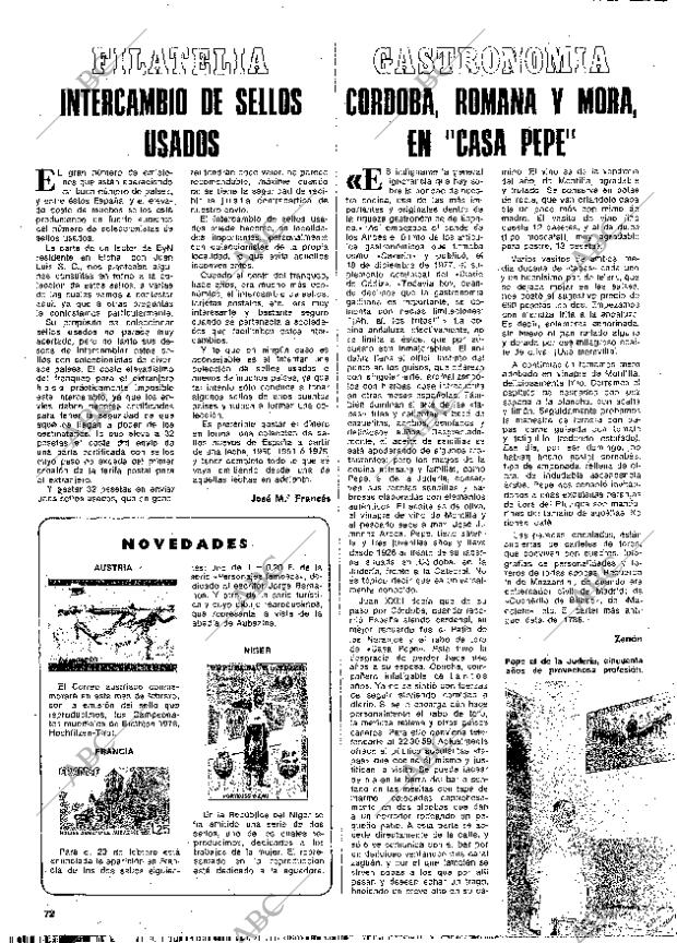 BLANCO Y NEGRO MADRID 01-02-1978 página 72