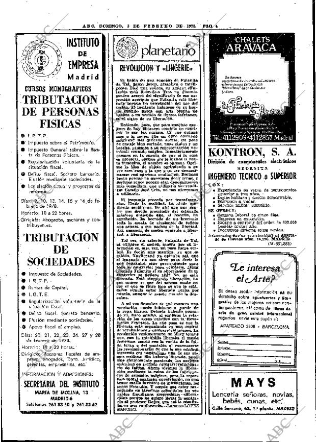 ABC MADRID 05-02-1978 página 20
