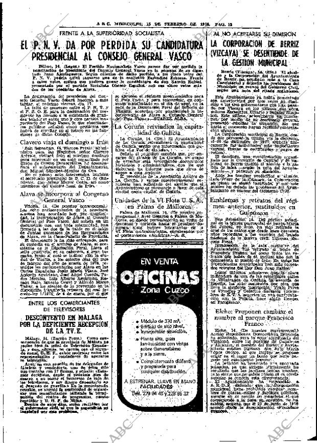 ABC MADRID 15-02-1978 página 27
