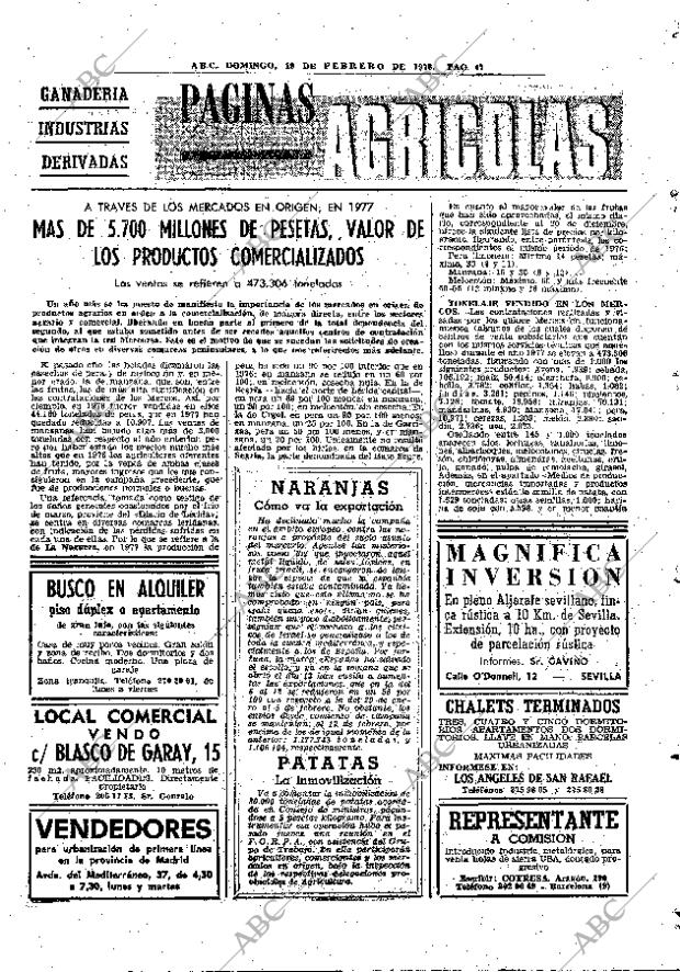 ABC MADRID 19-02-1978 página 63