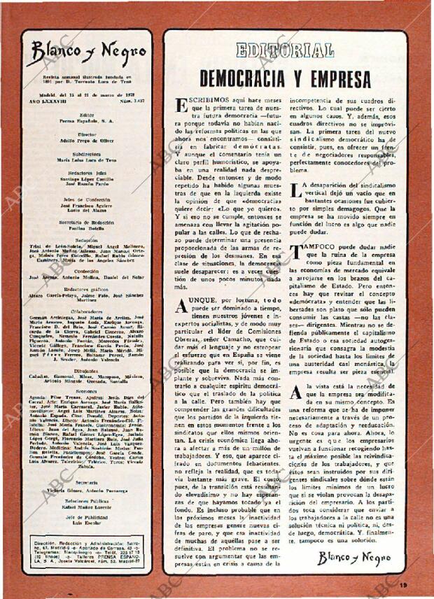 BLANCO Y NEGRO MADRID 15-03-1978 página 19