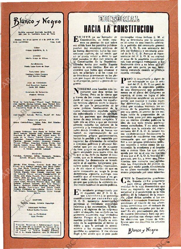 BLANCO Y NEGRO MADRID 29-03-1978 página 19