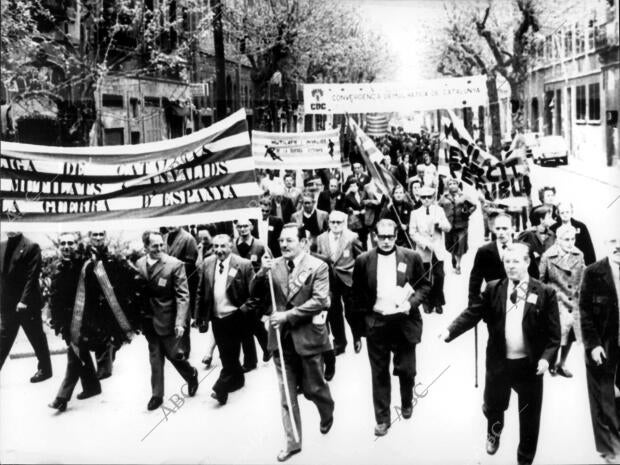 Concentración de Mutilados de Guerra del bando Republicano, desde el paseo del...