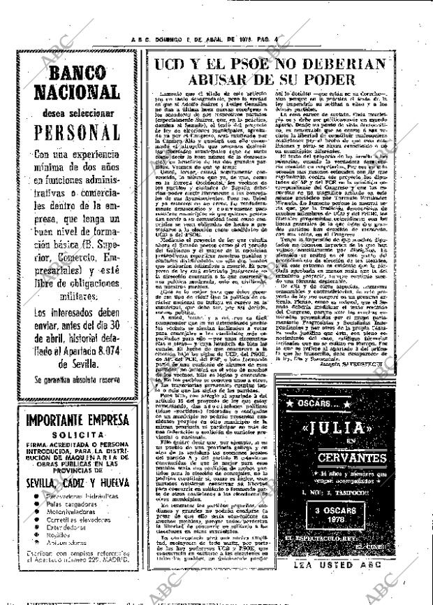 ABC SEVILLA 09-04-1978 página 16