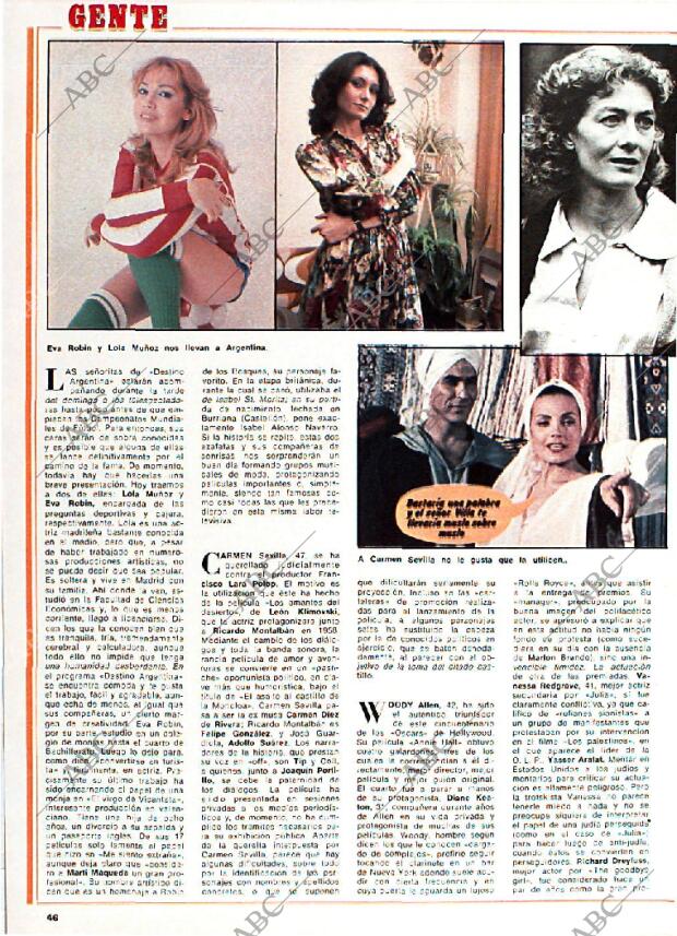 BLANCO Y NEGRO MADRID 12-04-1978 página 46