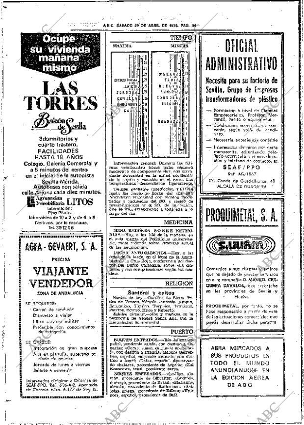 ABC SEVILLA 29-04-1978 página 46