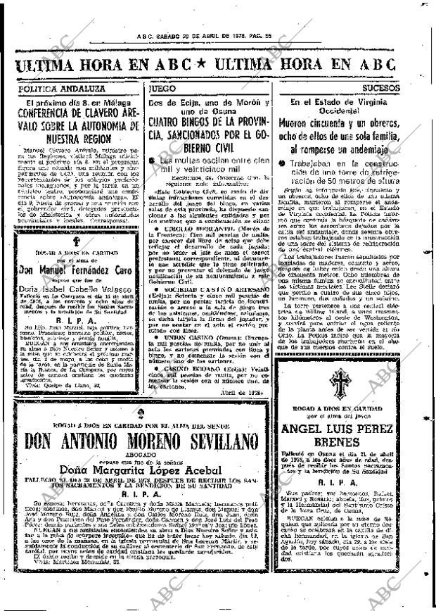 ABC SEVILLA 29-04-1978 página 67