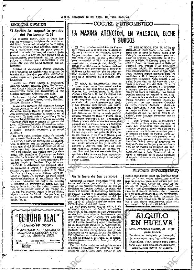 ABC SEVILLA 30-04-1978 página 62