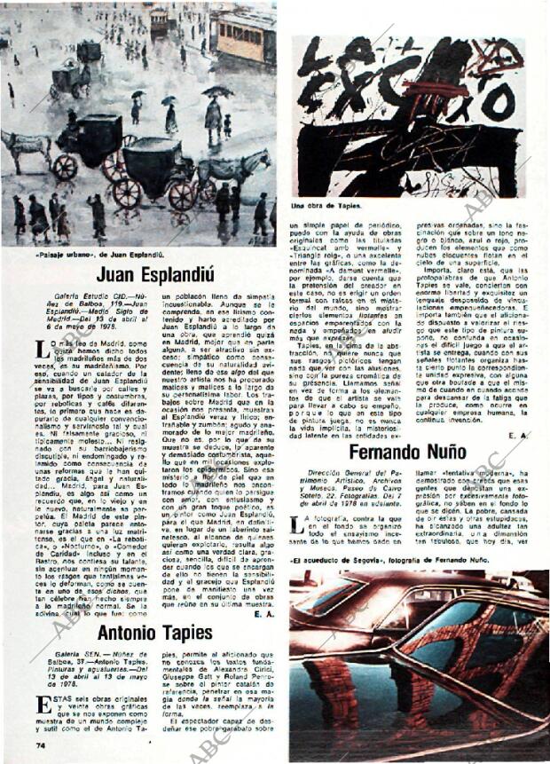 BLANCO Y NEGRO MADRID 10-05-1978 página 74