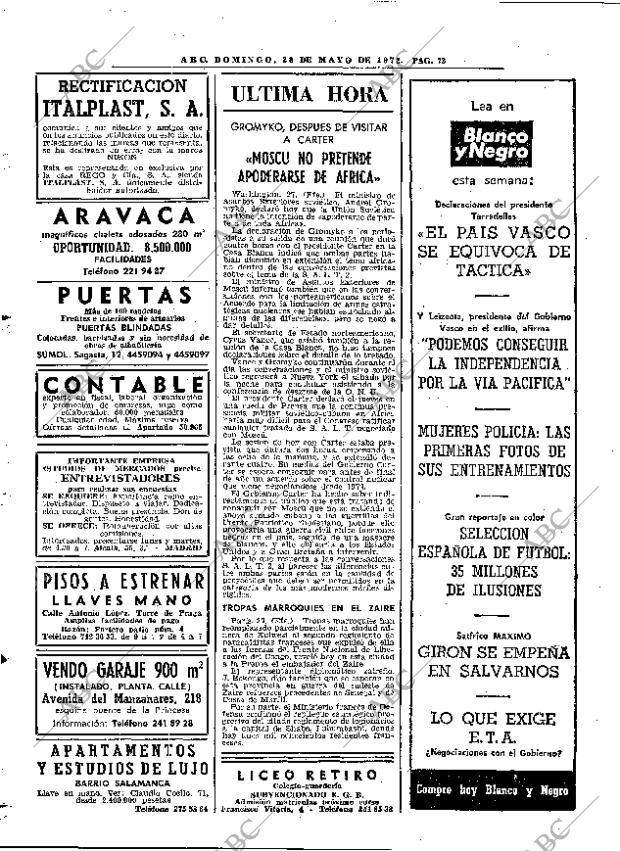 ABC MADRID 28-05-1978 página 88