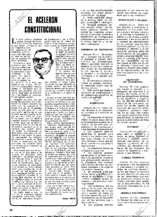BLANCO Y NEGRO MADRID 31-05-1978 página 22