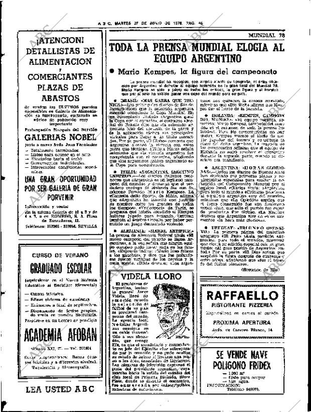 ABC SEVILLA 27-06-1978 página 64