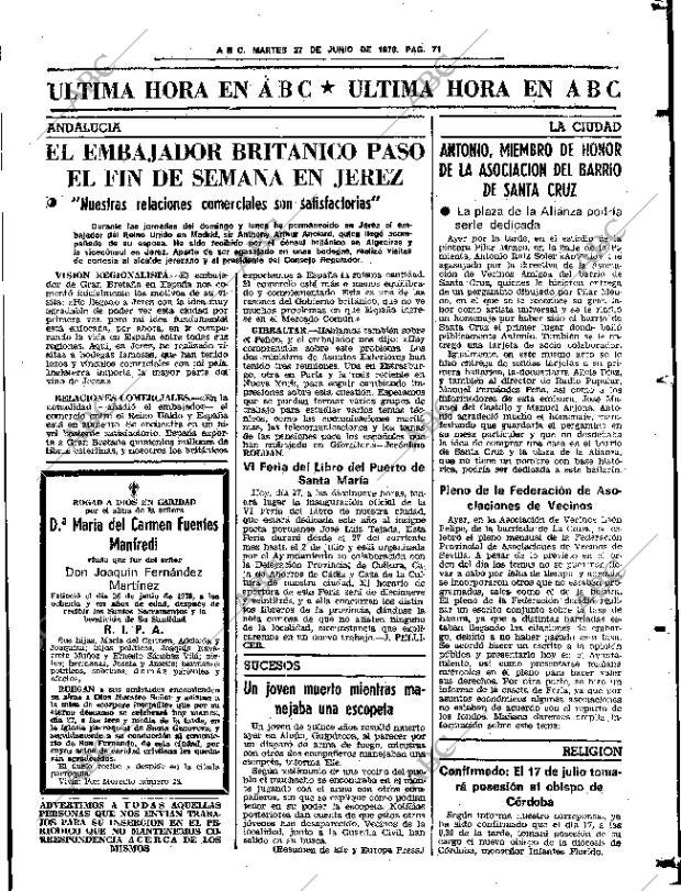 ABC SEVILLA 27-06-1978 página 87