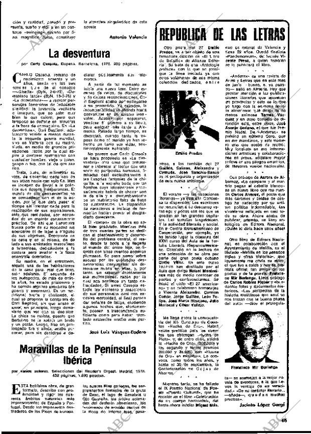 BLANCO Y NEGRO MADRID 05-07-1978 página 65