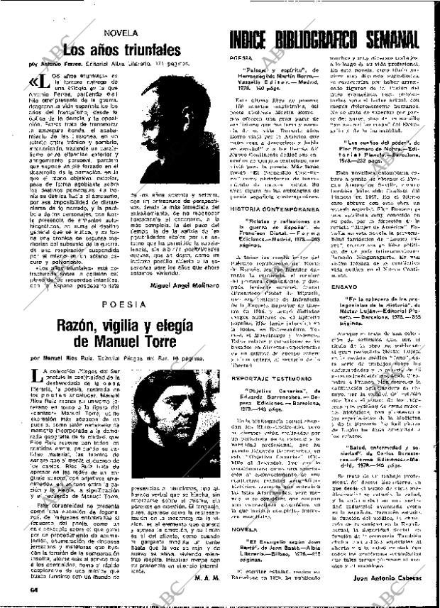 BLANCO Y NEGRO MADRID 02-08-1978 página 64