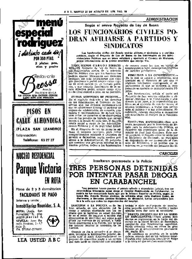 ABC SEVILLA 22-08-1978 página 18