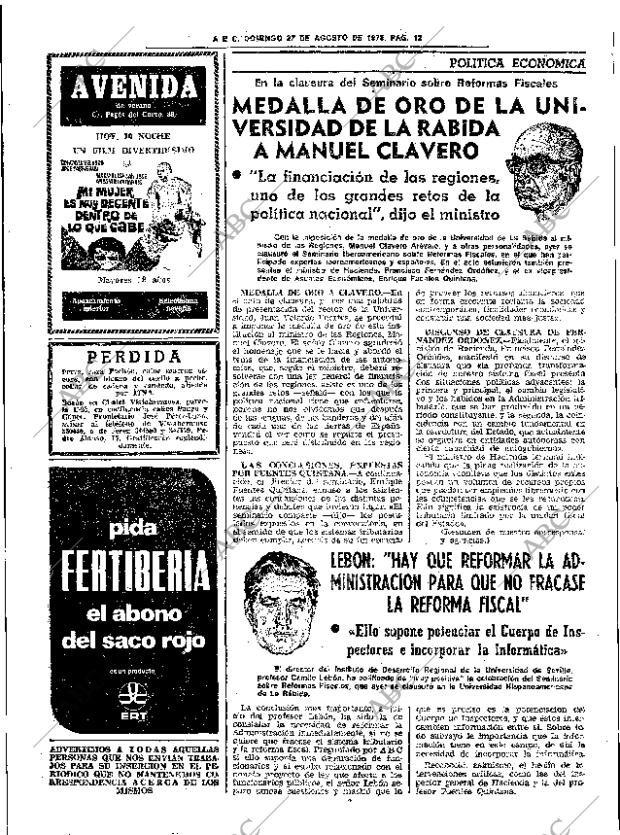 ABC SEVILLA 27-08-1978 página 16